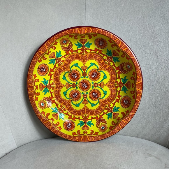 daher Other - Vintage 1970’s Daher Decorated Tin Retro Plate